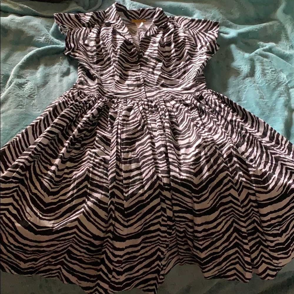 Bernie Dexter Zebra Print Dress, Size XL